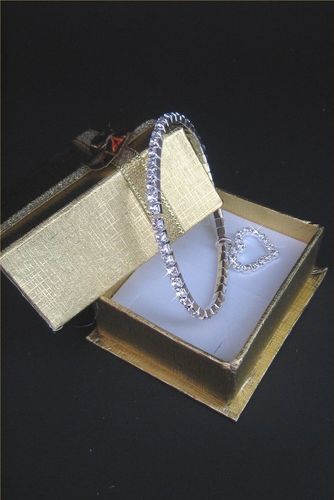 Crystal Rhinestone Heart Dangle Bridal Wedding Prom Bridesmaids Party Bracelet