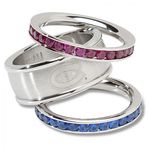 Stainless Steel Montreal Canadiens Stacked Ring Set