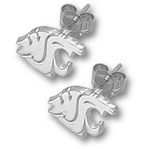 Sterling Silver Washington State University Cougars Post Earrings