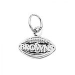 Sterling Silver Cleveland Browns Pierced Football Pendant
