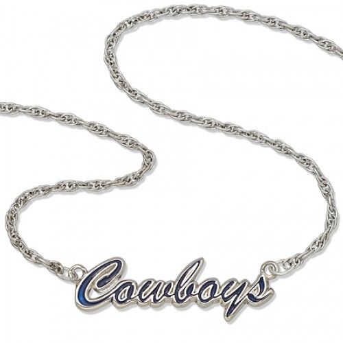 Nfl Dallas Cowboys Script Necklace Sterling Silver