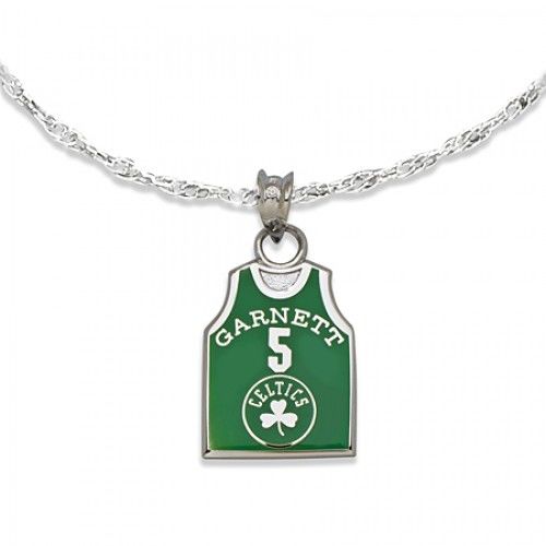 #5 Garnett Jersey Enamel Pendant - Nba Boston Celtics