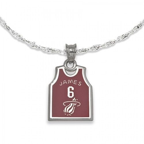 #6 James Jersey Enamel Pendant - Nba Miami Heat New
