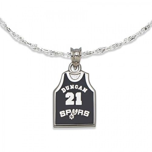 #21 Duncan Jersey Enamel Pendant Nba San Antonio Spurs