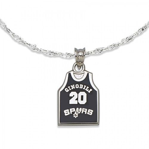 #20 Ginobili Jersey Enamel Pendant Nba San Antonio Spurs