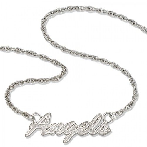 Mlb Los Angeles Angels Script Necklace Sterling Silver