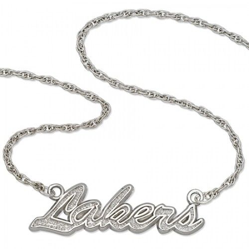 Nba Los Angeles Lakers Script Necklace Sterling Silver