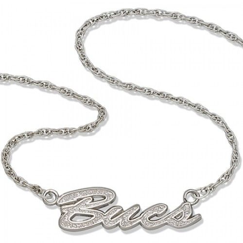 Nfl Tampa Bay Bucs Script Necklace Sterling Silver