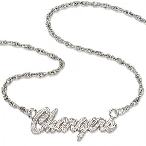Nfl San Diego Chargers Script Necklace Sterling Silver