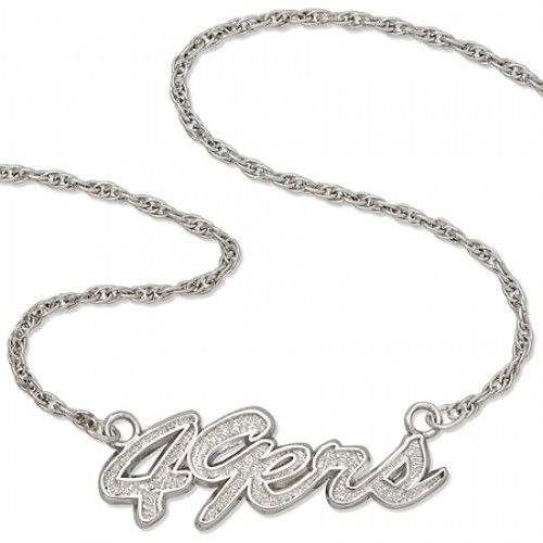 Nfl San Francisco 49ers Script Necklace Sterling Silver