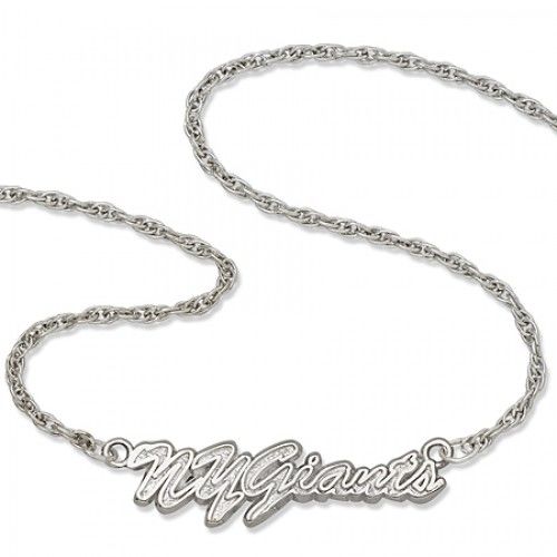 Nfl New York Giants Script Necklace Sterling Silver