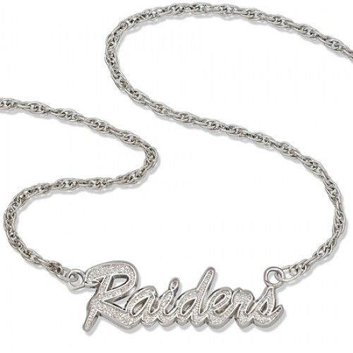 Nfl Oakland Raiders Script Necklace Sterling Silver