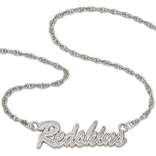 Nfl Washington Redskins Script Necklace Sterling Silver
