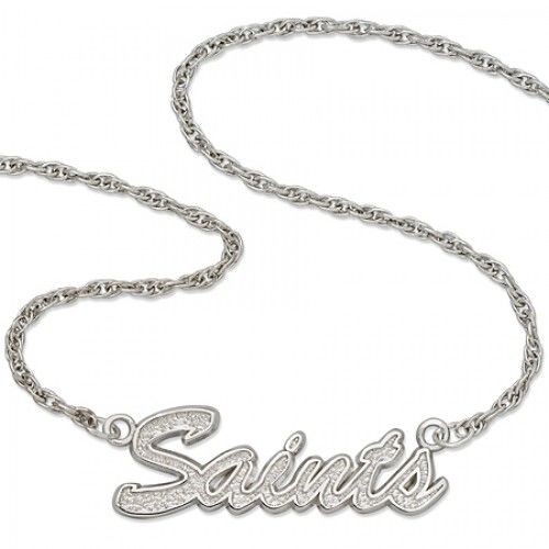 Nfl New Orleans Saints Script Necklace Sterling Silver