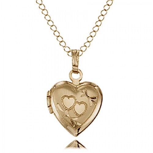 Heart Locket Pendant - Heart & Bow Embellishments New