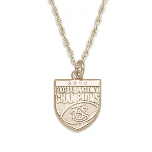Auburn University Pendant in 10k Gold National Champions