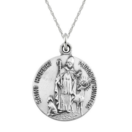 St. Hubert Pendant Medal - Sterling Silver