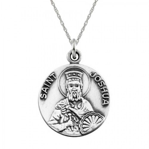 St. Joshua Pendant Medal - Sterling Silver