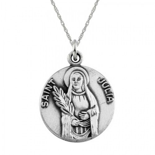 St. Julia Pendant Medal - Sterling Silver