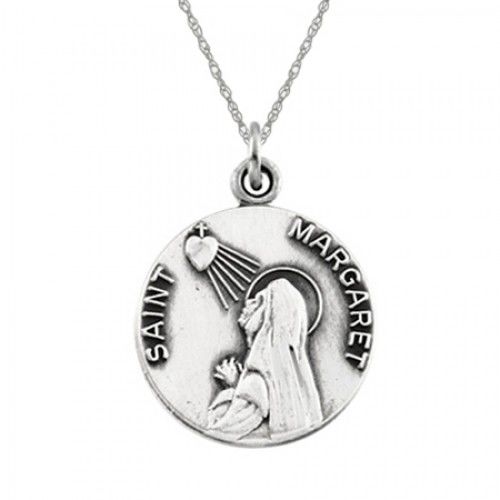 St. Margaret Pendant Medal - Sterling Silver