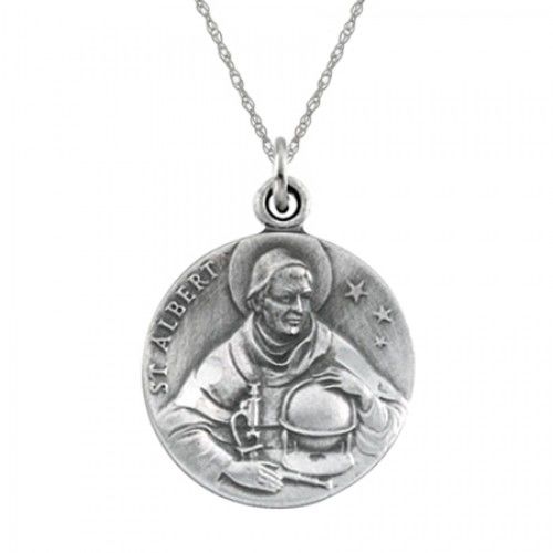 St. Albert Pendant Medal - Sterling Silver