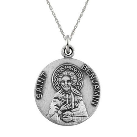 St. Benjamin Pendant Medal - Sterling Silver