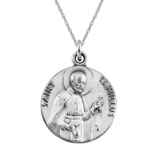 St. Camillus Pendant Medal - Sterling Silver