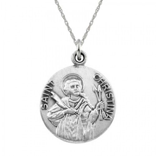 St. Christina Pendant Medal - Sterling Silver