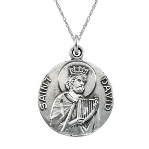 St. David Pendant Medal - Sterling Silver