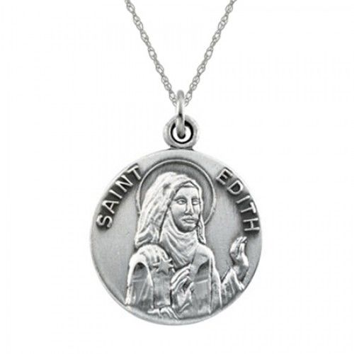 St. Edith Pendant Medal - Sterling Silver