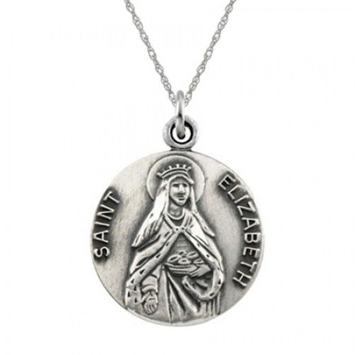St. Elizabeth Pendant Medal - Sterling Silver
