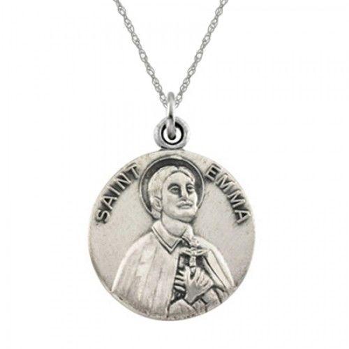 St. Emma Pendant Medal - Sterling Silver