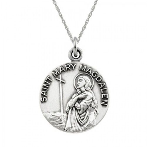 St. Mary Magdalene Pendant Medal - Sterling Silver