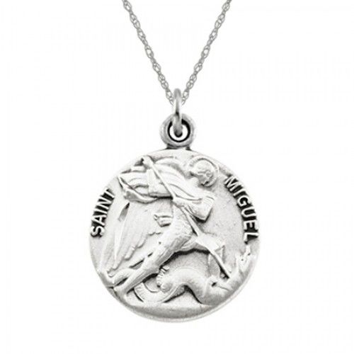 St. Miguel Pendant Medal - Sterling Silver