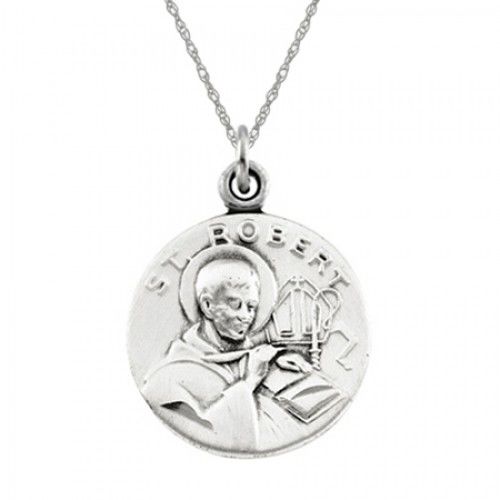 St. Robert Pendant Medal - Sterling Silver