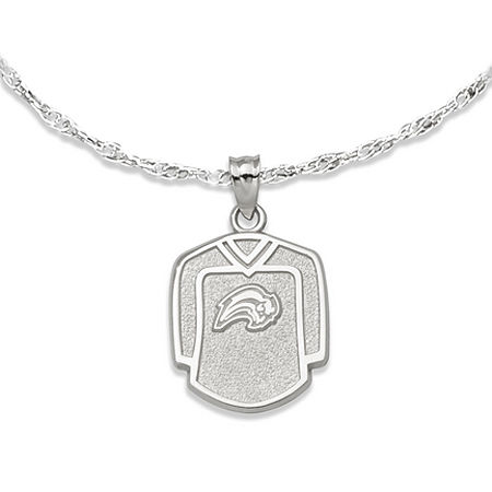 Sterling Silver Buffalo Sabres Jersey Pendant W/ Chain