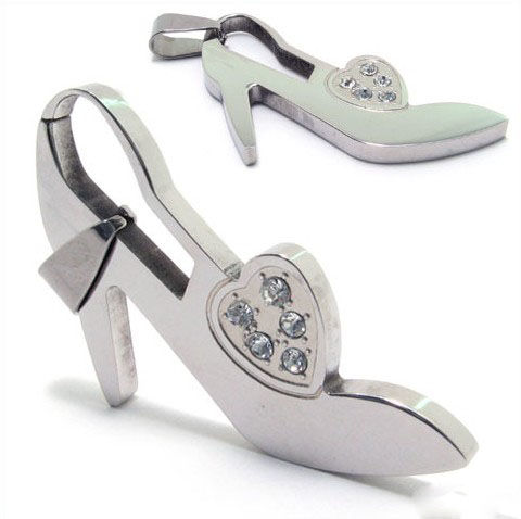 Titanium Steel Woman's Necklace Pendant High Heel Styled