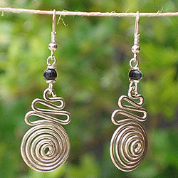 Ribbon Candy Electroplated Earrings