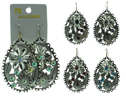 Silvertone French Hook Earrings Case Pack 60
