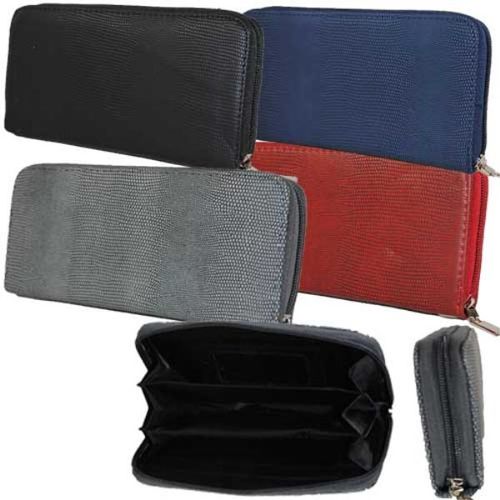 Womens One Zip Fashionable Wallets Case Pack 12