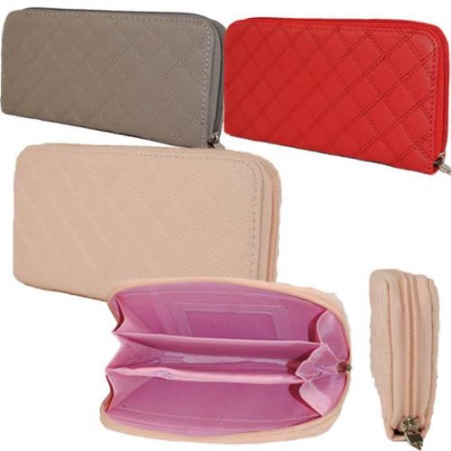 Womens One Zip Fashionable Wallets Case Pack 12