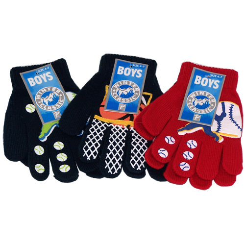 Paris Winter Classic Boys Stretch Grip Gloves Case Pack 24