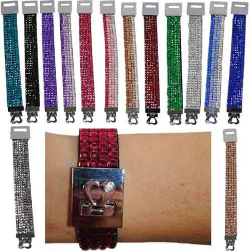 Women's 4 Row Bling Ice Bracelets Case Pack 24