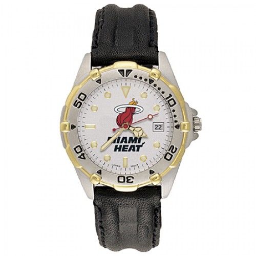 Mens All Star Miami Heat Leather Watch