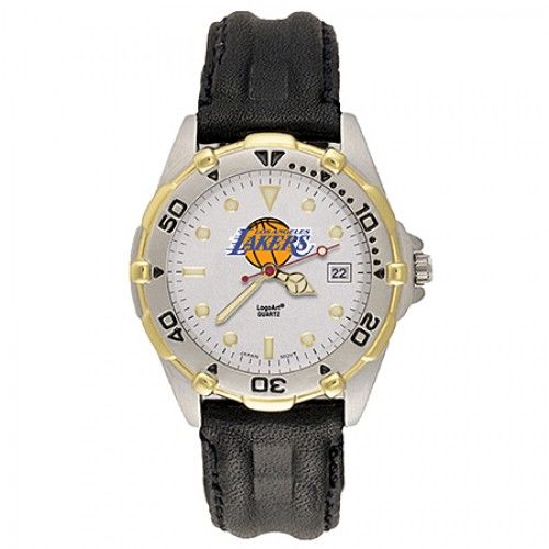Mens All Star Los Angeles Lakers Leather Watch