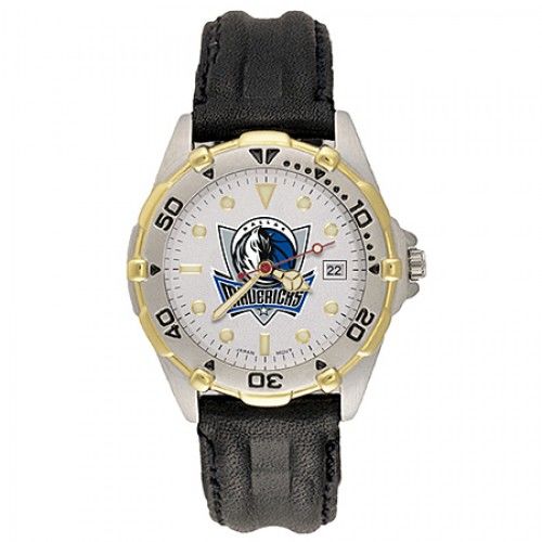 Men'S All Star Dallas Mavericks Emblem Leather Watch