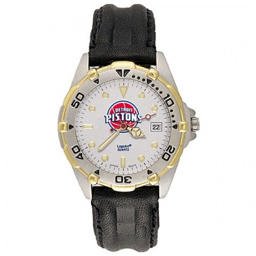 Mens All Star Detroit Pistons Leather Watch