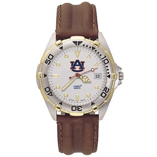 Men'S All Star Auburn University ""Au"" Leather Watch