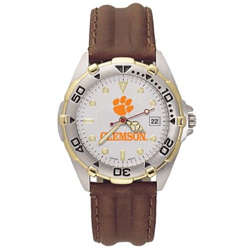 Mens All Star Clemson University Leather Watch