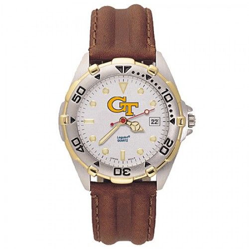 Mens All Star Georgia Tech Univ Leather Watch